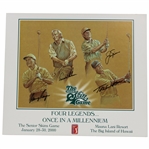 Big 3 Palmer, Nicklaus, & Player Plus Tom Watson Signed 2000 Senior Skins Poster JSA #B47366
