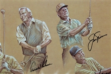 Big 3' Palmer, Nicklaus, & Player Plus Tom Watson Signed 2000 Senior Skins Poster JSA #B47366