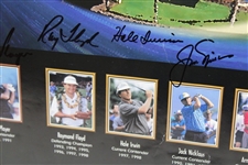 Arnie, Jack, & Gary Plus Ray, Jim, Hale, Chi-Chi & Lee Signed 1999 Senior Skins Poster JSA #B47358