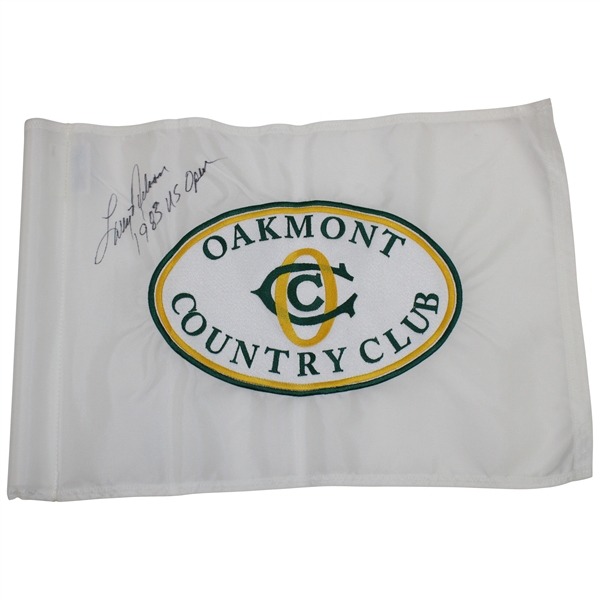 Larry Nelson Signed Oakmont Country Club Embroidered Flag with 1983 US Open JSA ALOA