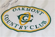 Larry Nelson Signed Oakmont Country Club Embroidered Flag with '1983 US Open' JSA ALOA
