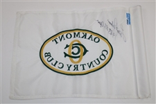 Larry Nelson Signed Oakmont Country Club Embroidered Flag with '1983 US Open' JSA ALOA