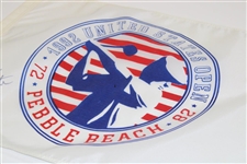 Tom Kite Signed 1992 US Open at Pebble Beach Screen Flag JSA ALOA