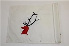 Tom Weiskopf Signed Embroidered Course Flag with 'Best Wishes' JSA ALOA