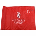 Old Course St. Andrews 17th Logo Embroidered Red Flag