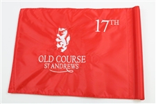 Old Course St. Andrews 17th Logo Embroidered Red Flag