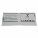 1986 Masters Tournament Official Scorecard - Unused