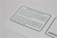 1986 Masters Tournament Official Scorecard - Unused
