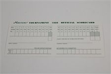 1986 Masters Tournament Official Scorecard - Unused