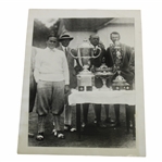 Bobby Jones Press Photo With Major Championship Trophies - Sporting News Collection 9/5/1925