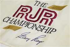 Gary Player Signed 'The RJR Championship' Embroidered Course Flag JSA ALOA