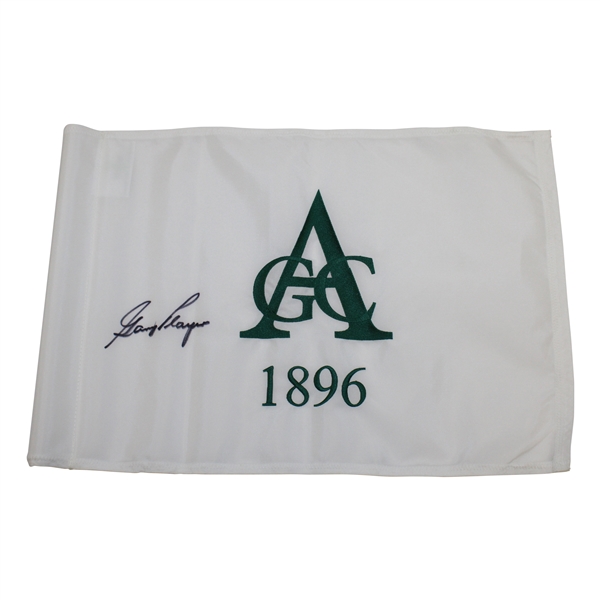 Gary Player Signed Aronimink Golf Club 1896 White Embroidered Flag - 1962 PGA JSA ALOA