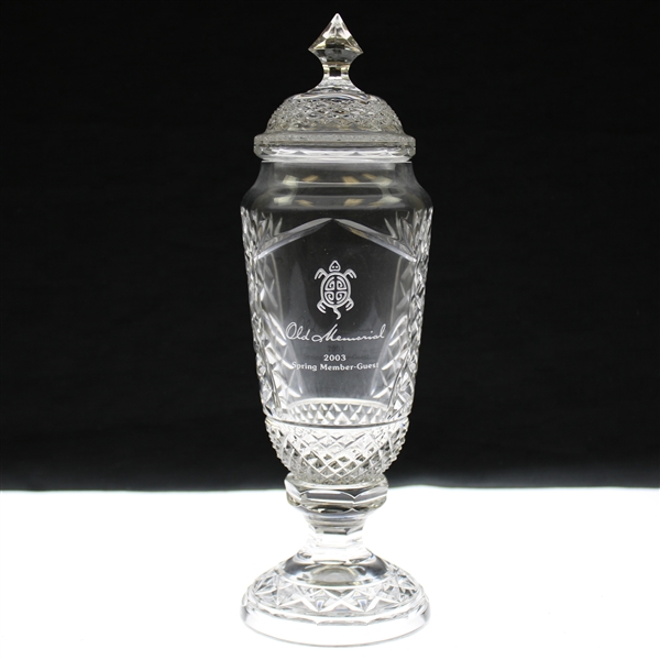 2003 Old Memorial Spring Member-Guest Sterling Cut Glass Vase w/Lid