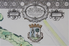 The Old Course St Andrews 'A Plan of the Links' Ltd Ed Map #69/500 by Allan Arias - Framed