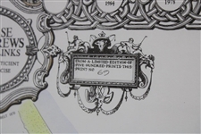 The Old Course St Andrews 'A Plan of the Links' Ltd Ed Map #69/500 by Allan Arias - Framed