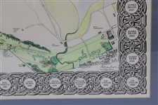 The Old Course St Andrews 'A Plan of the Links' Ltd Ed Map #69/500 by Allan Arias - Framed