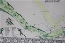 The Old Course St Andrews 'A Plan of the Links' Ltd Ed Map #69/500 by Allan Arias - Framed