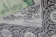 The Old Course St Andrews 'A Plan of the Links' Ltd Ed Map #69/500 by Allan Arias - Framed