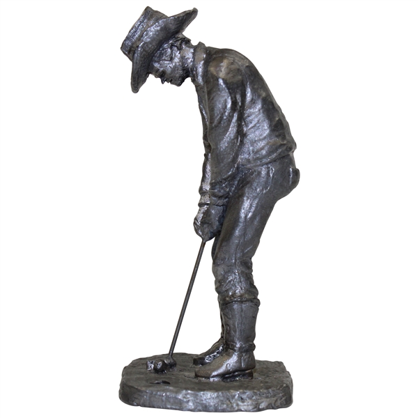 Chi-Chi Rodriguezs Pewter Putting Golfer with Cowboy Hat by Artist Michael Richer