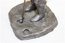 Chi-Chi Rodriguez's Pewter Putting Golfer with Cowboy Hat by Artist Michael Richer