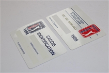 Chi-Chi Rodriguez's 1998 Senior PGA Tour Players Card with 1998 Caddie Identification Card