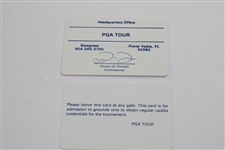 Chi-Chi Rodriguez's 1998 Senior PGA Tour Players Card with 1998 Caddie Identification Card