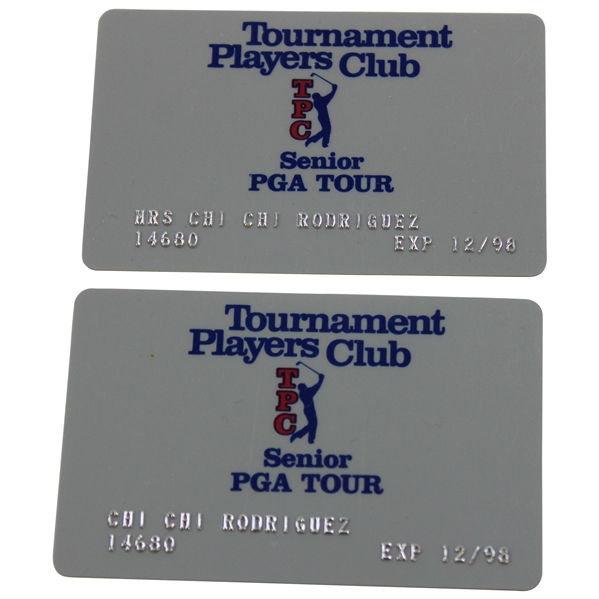 Chi-Chi Rodriguez & Mrs Rodriguez Tournament Players Club Senior PGA Tour Member Credit Cards