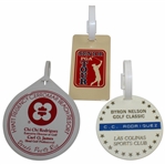 Chi-Chi Rodriguezs Personal Group of Three (3) Bag Tags - Senior Pga Tour, Byron Nelson Classic, & Cerromar Beach 