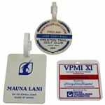 Chi-Chi Rodriguezs Personal Group of Three (3) Bag Tags - 1974 Byron Nelson Classic, Mauna Lani, & VPMI XI
