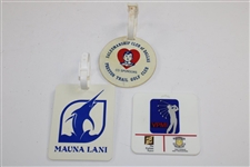Chi-Chi Rodriguez's Personal Group of Three (3) Bag Tags - 1974 Byron Nelson Classic, Mauna Lani, & VPMI XI