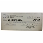 Chi-Chi Rodriguezs Personal Oversize Winners Check from 1991 GTE West Classic for $67,500