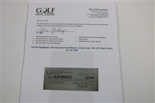 Chi-Chi Rodriguez's Personal Oversize Winner's Check from 1991 GTE West Classic for $67,500