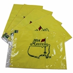 Five (5) 2014 Masters Embroidered Flags in Original Sleeves