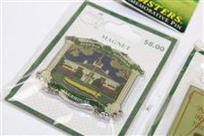 2012 & 2014 Commemorative Pins Plus Clubhouse Magnet & First Program Magnet