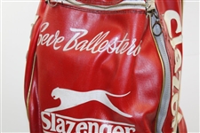 Seve Ballesteros' Game Used Slazenger Red & White B51 Tour Bag