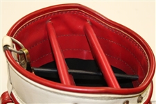 Seve Ballesteros' Game Used Slazenger Red & White B51 Tour Bag