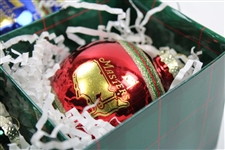 Masters Tournament Logo Red/Green/Blue/Gold Holiday Ornaments in Original Box