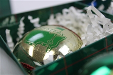 Masters Tournament Logo Red/Green/Blue/Gold Holiday Ornaments in Original Box