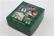 Masters Tournament Logo Red/Green/Blue/Gold Holiday Ornaments in Original Box