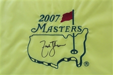 Zach Johnson Signed 2007 Masters Embroidered Flag Display - Framed JSA ALOA