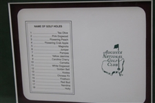 Zach Johnson Signed 2007 Masters Embroidered Flag Display - Framed JSA ALOA