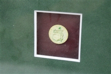 Zach Johnson Signed 2007 Masters Embroidered Flag Display - Framed JSA ALOA