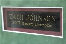 Zach Johnson Signed 2007 Masters Embroidered Flag Display - Framed JSA ALOA