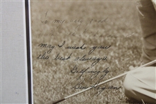 Ben Hogan Signed & Inscribed at Augusta National 11x14 Sepia Photo - Framed JSA ALOA