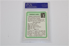 1981 Jack Nicklaus Donruss Golf Statistical Leader Golf Card PSA NM-MT 8 #30935749