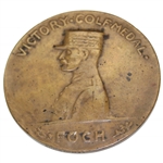 1918 Foch Victory Golf Medal Presented by John D Rockefeller to Henry C. Strauss at Fairview CC