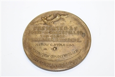 1918 Foch Victory Golf Medal Presented by John D Rockefeller to Henry C. Strauss at Fairview CC