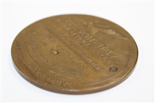 1918 Foch Victory Golf Medal Presented by John D Rockefeller to Henry C. Strauss at Fairview CC