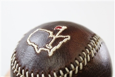Masters Brown Leather Berckman's Baseball with Stand & Original Packaging