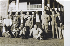 1938 Senior PGA Champ. Frank Christian Photo in Front of Augusta National Clubhouse with 1974 Prov. Letter